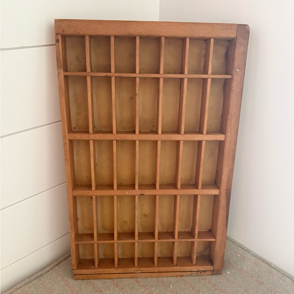 Vintage Wooden Printer's Tray - Picture 15 of 16